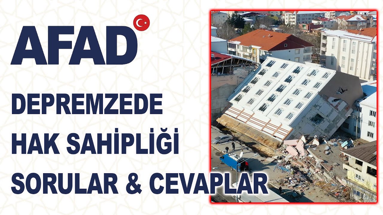 Depremzede Hak Sahipliği Talep ve Taahh&uuml;tname Başvurusu - AFAD #deprem #depremzede #afad