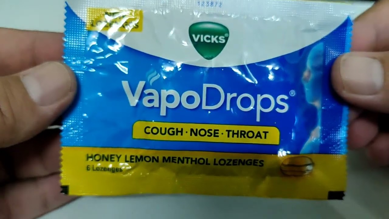 Vicks VapoDrops Honey Lemon Menthol Lozenges