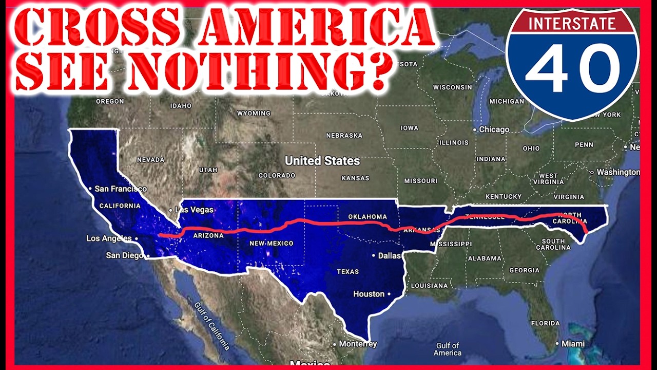 Why Interstate 40 Is The MOST BORING Cross County Interstate | Carolina to California