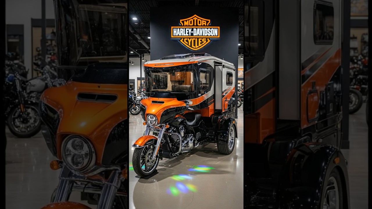 Новый трехколесный кемпер Harley Davidson RV Camper Trike 2026 года 😱 Роскошный мотоцикл + кемпер...