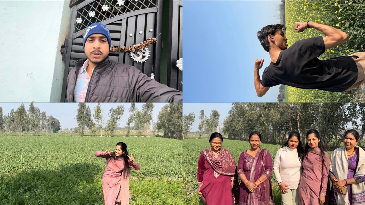 Aaj family ke sath gye ghumne￼ farm mai 🧑‍🌾