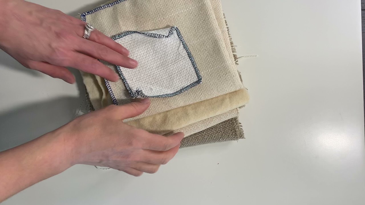 Foundation cloth for punch needle rug hooking.  Monk’s cloth, Linen, Rug Warp, and Wool