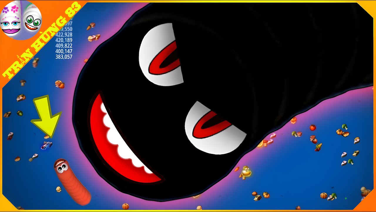 🐍WORMSZONE.IO | GIANT SLITHER SNAKE TOP 01 / Epic Worms Zone Best Gameplay! | Trần Hùng 83