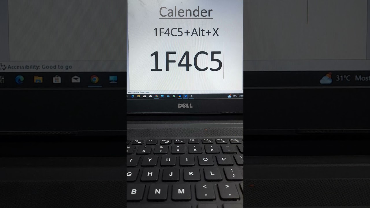 Shortcut key of Calendar 📅 in MS word #shortcutkeys #youtubeshorts