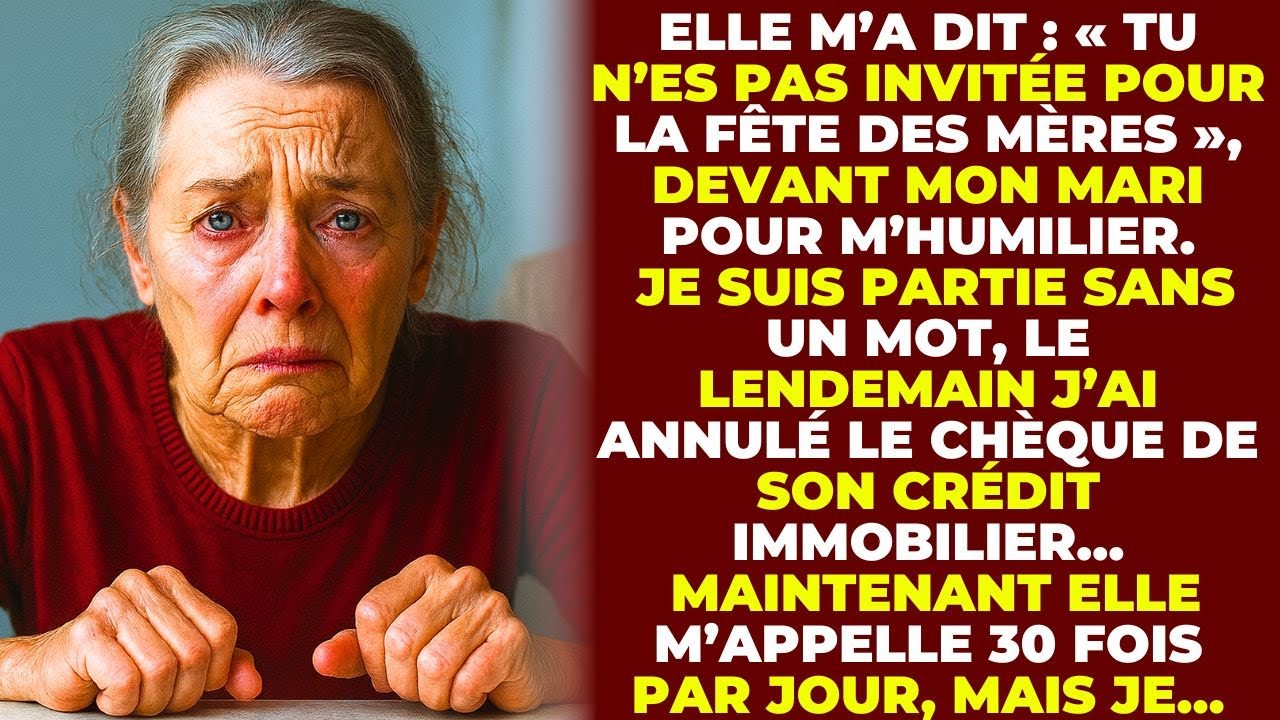 Ma Fille M’a Dit : « Tu N’es Pas Invitée Pour La Fête Des Mères », Alors J’ai Annulé Son Chèque...