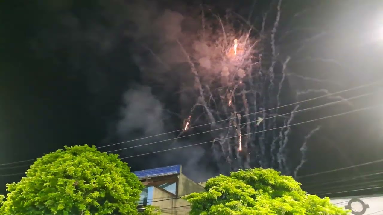 Momento da passagem de Ano Novo 2026 na cidade de Nova Cruz RN 