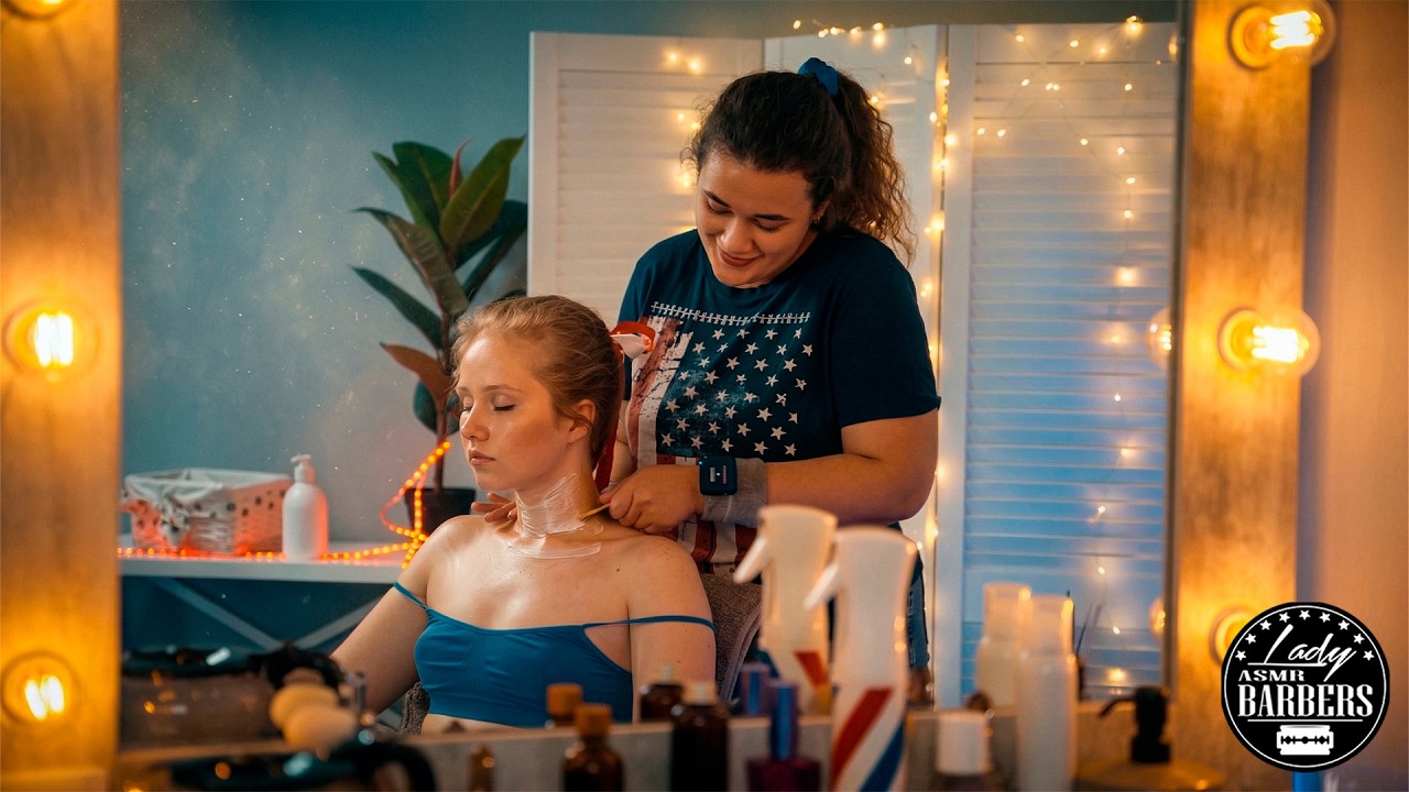 💈 Masaż ramion ASMR u Barber Lady Elle