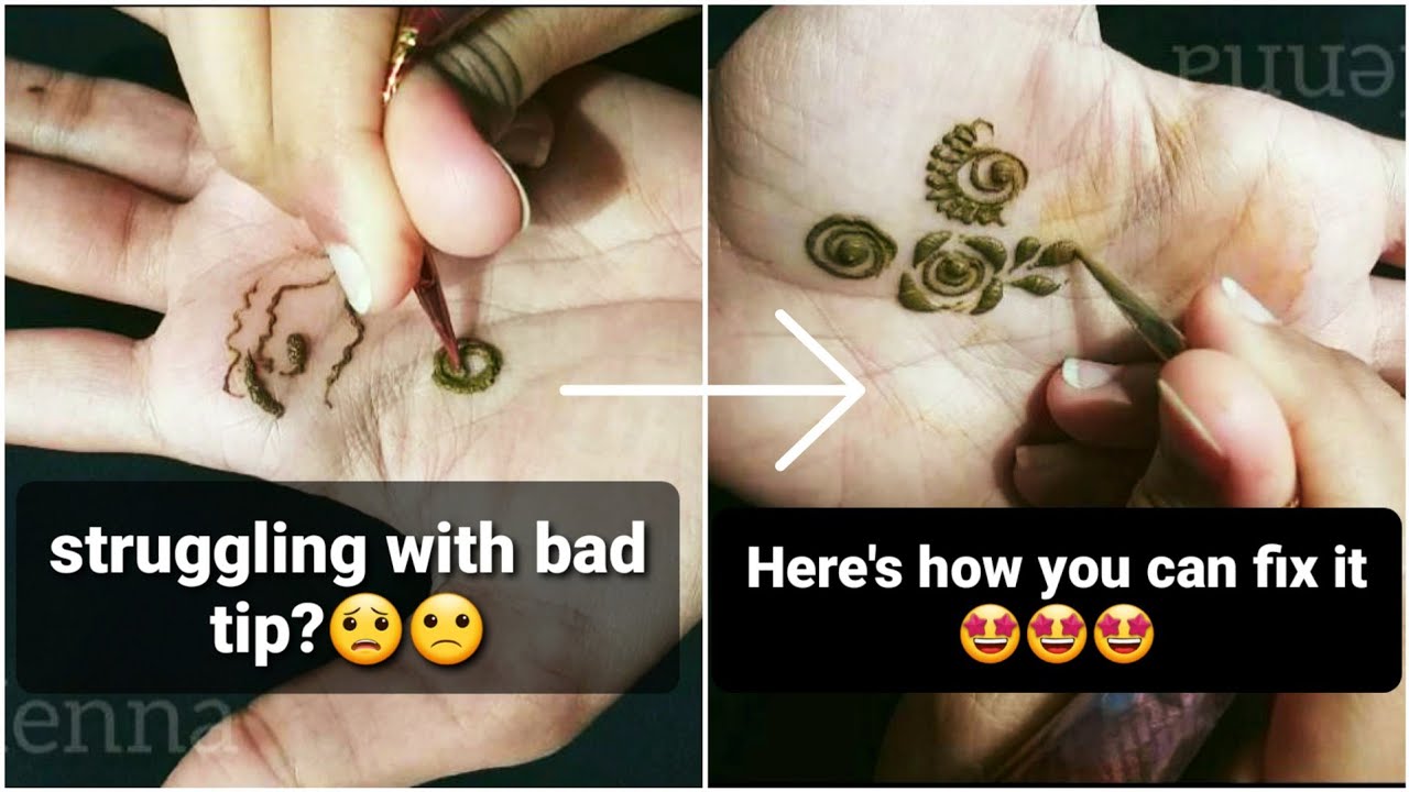 Easy Way to Fix Bad/Wide Tip Of Mehendi Cone😃 || MODEST HENNA