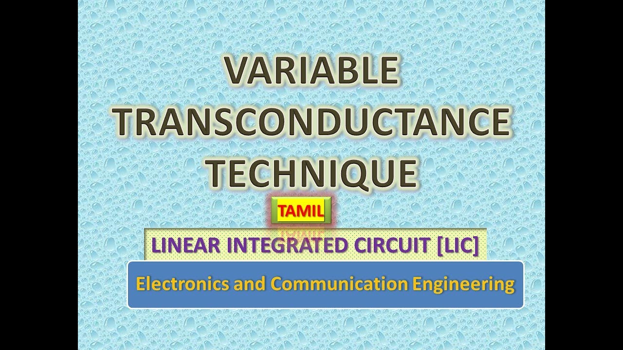 Variable Transconductance Technique in Tamil