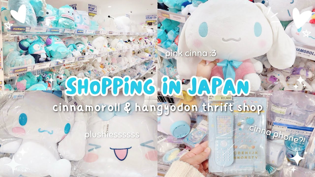 japan vlog 🛒🩵 sanrio thrift store in japan: cinnamoroll & hangyodon! ♡