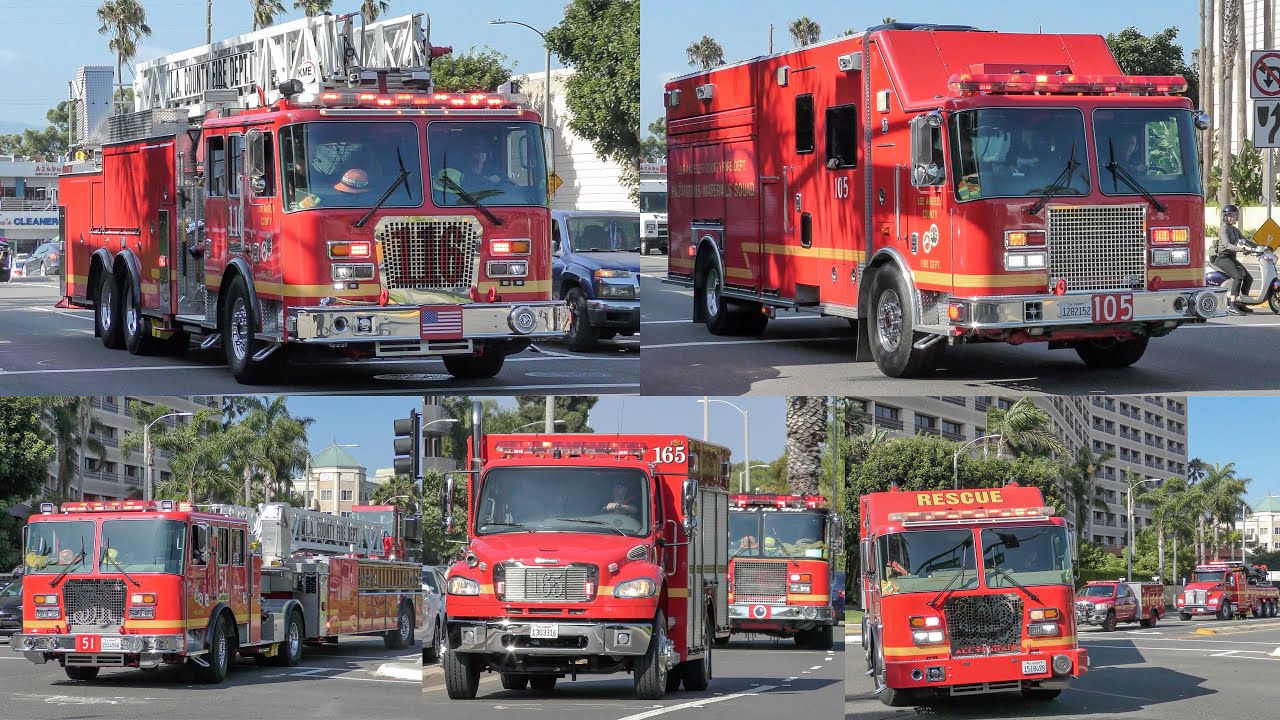 LACo.FD 3-Alarm Fire Response: Marina del Rey