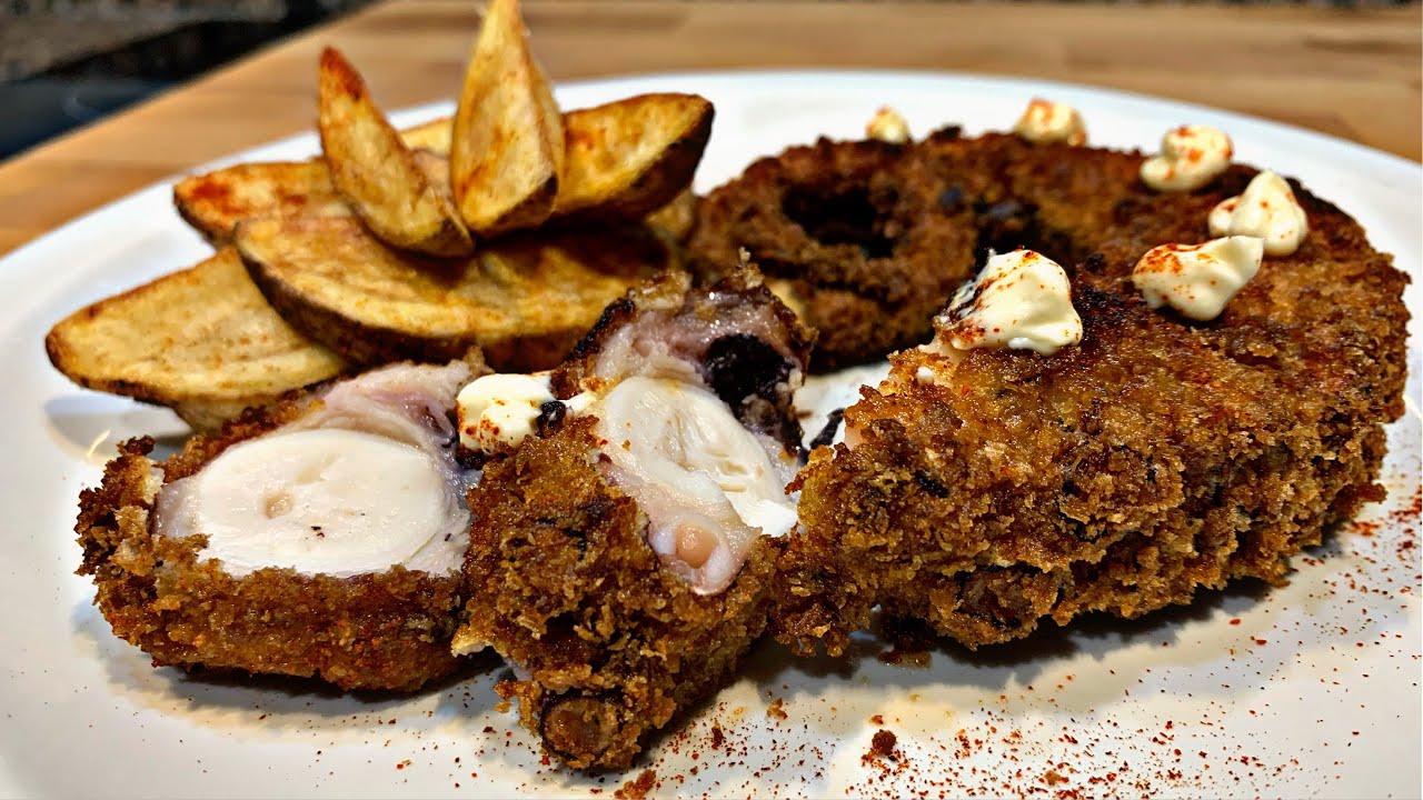 Pulpo Frito Crujiente con patatas