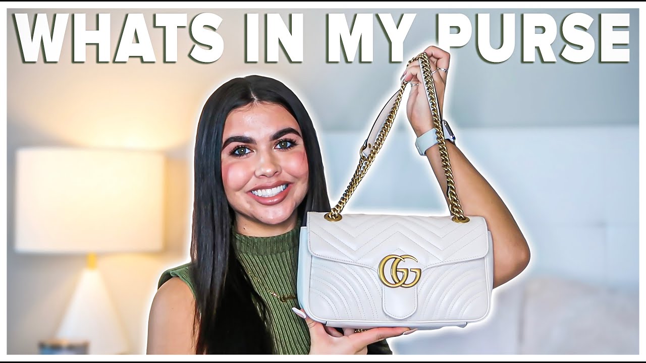 What’s in my purse 2022 | Gucci Marmont Matelassé bag