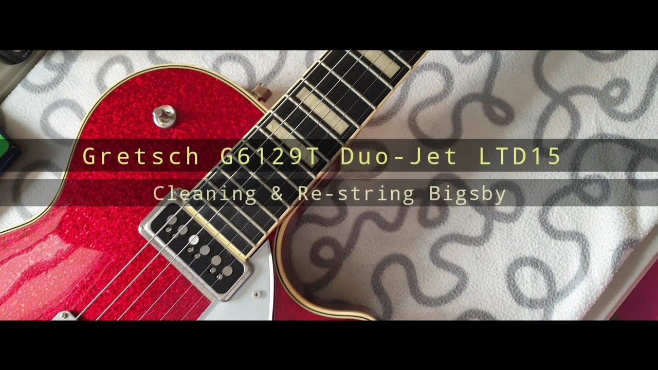 Gretsch G6129T DuoJet // Cleaning and Bigsby Re-string