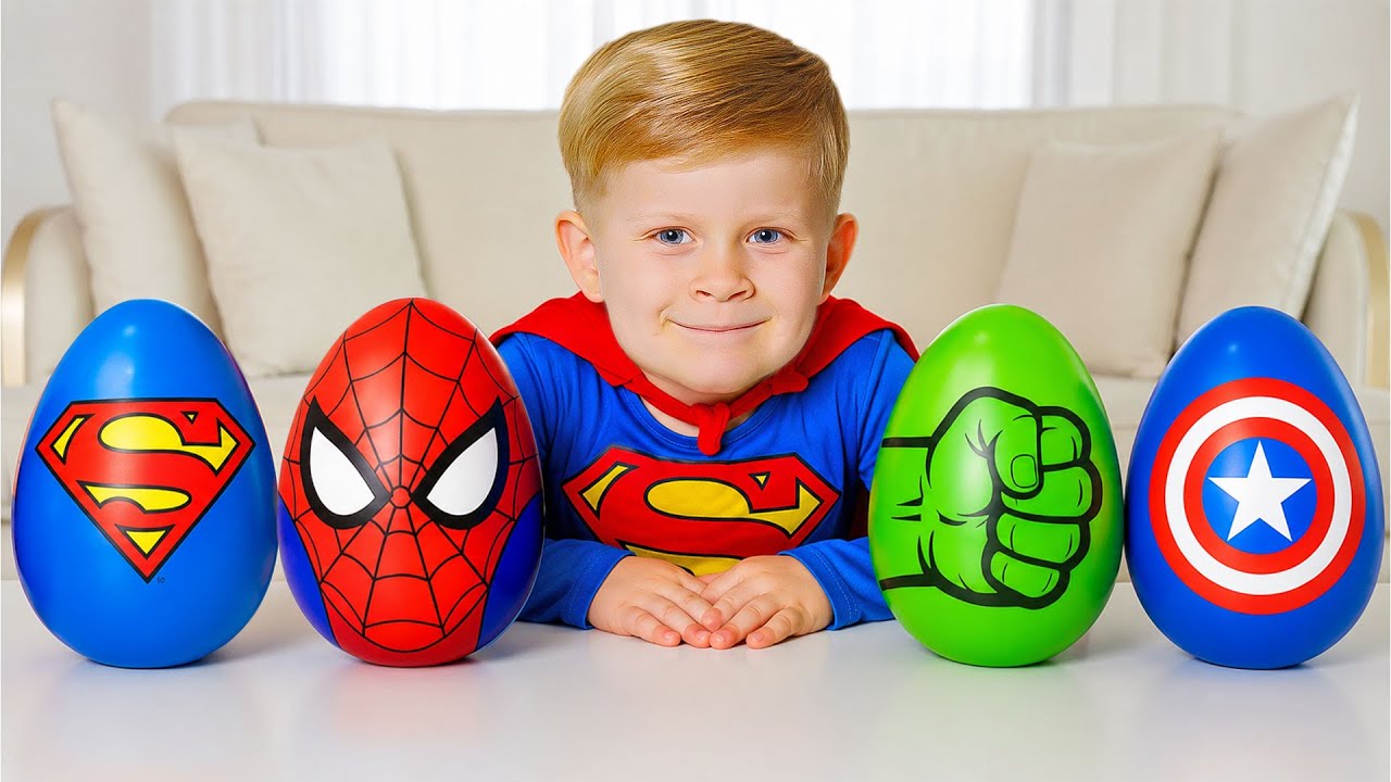 OLIVER BECOMES A SUPERHERO! ✨ Opening Giant Magic Eggs & Helping Others
