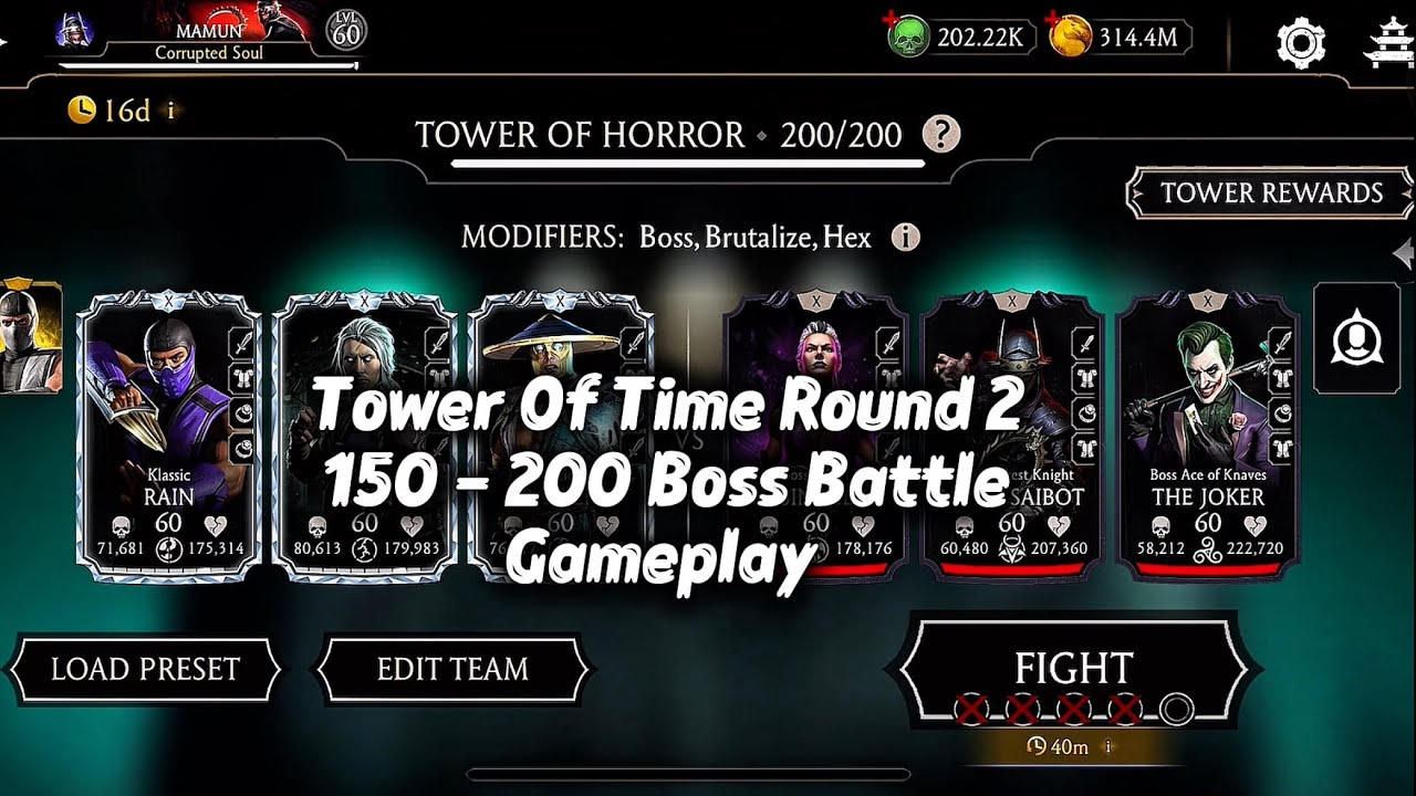Tower of Horror Round 2 Boss Battles 150-200 Rewards & Final Boss | MK Mobile Update 2025
