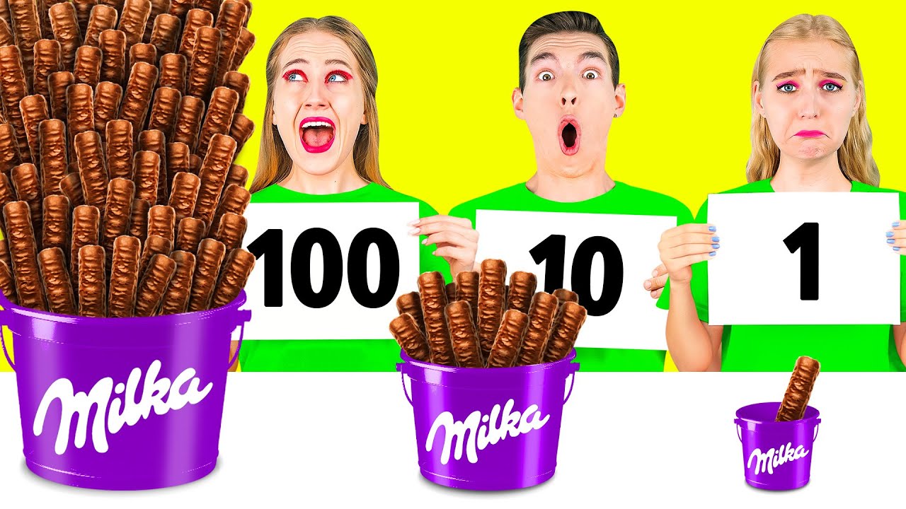 100 Layers of Food Challenge | Simple Secret Kitchen Hacks and Tools by Fun Challenge