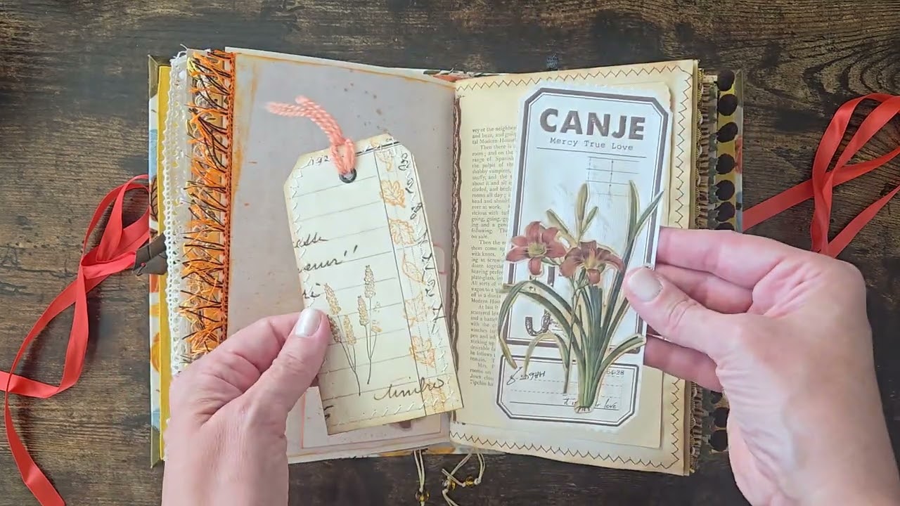 SOLD! Fall/Autumn Junk Journal. PUMPKINS. Video 3.