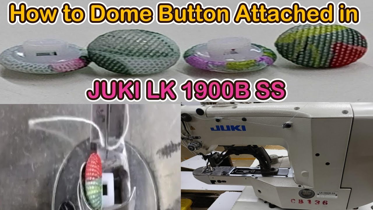 Куполообразная пуговица, прикрепленная к швейной машине JUKI LK 1900B SS #Урок #juki #машина #шитье