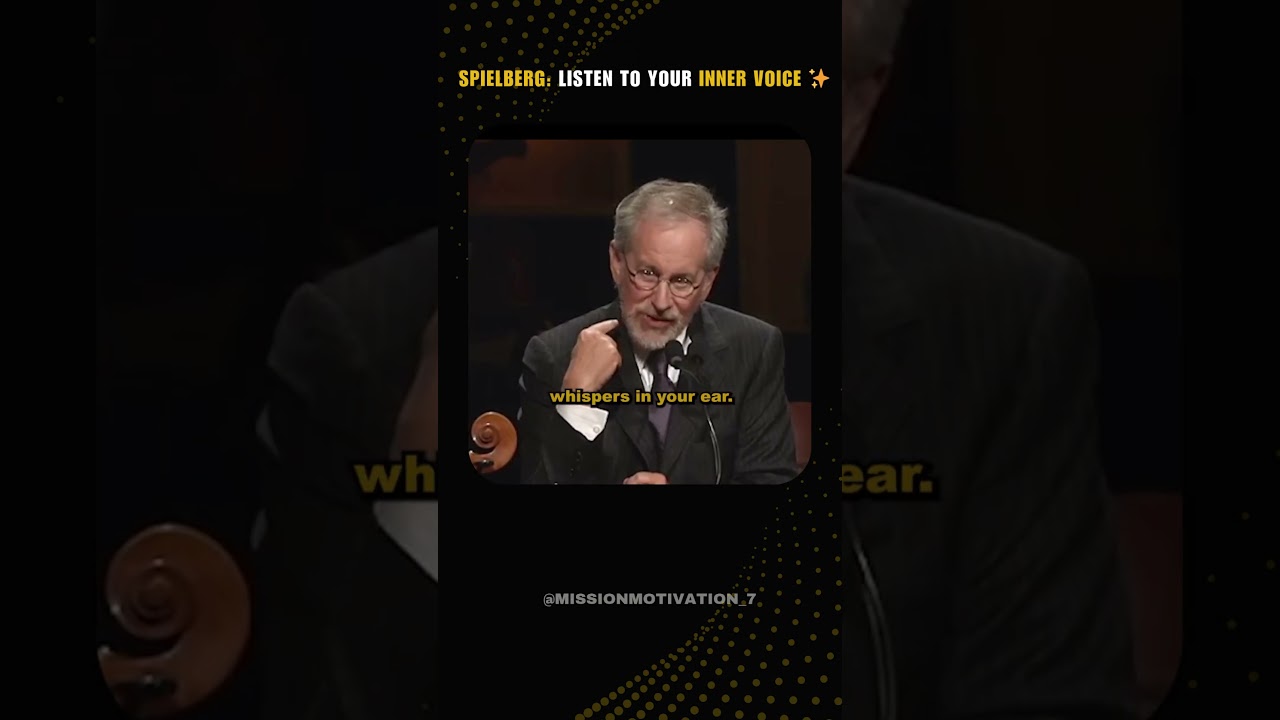 SPIELBERG ON LISTENING TO YOUR INNER VOICE🌟🎬✨ #motivation #inspiration