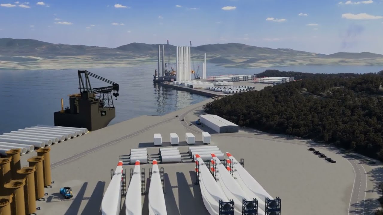 Fly-through of TasPorts' Bass Strait Renewable Energy Terminal vision