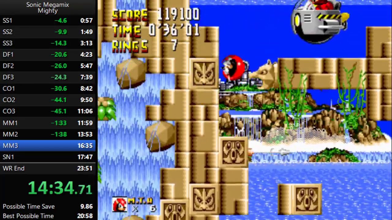 Sonic Megamix - Mighty Any% Speedrun in 