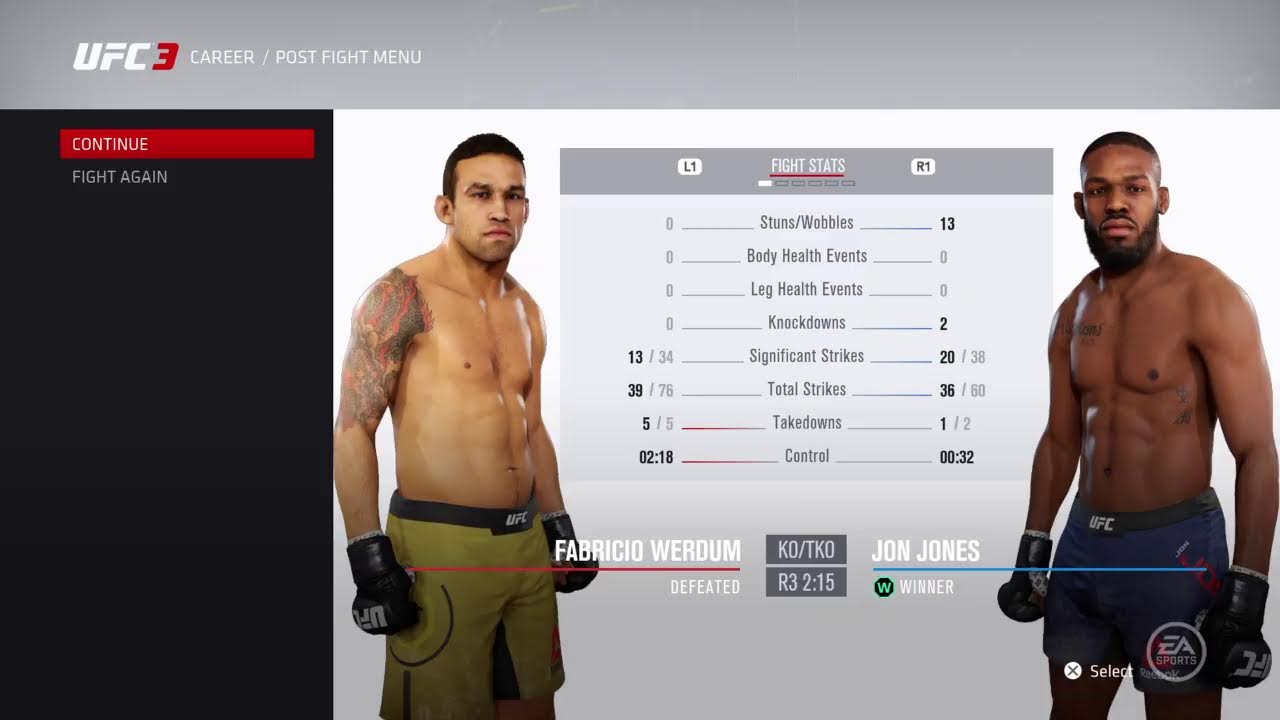 UFC 3 - career mode chill gameplay Jon Jones