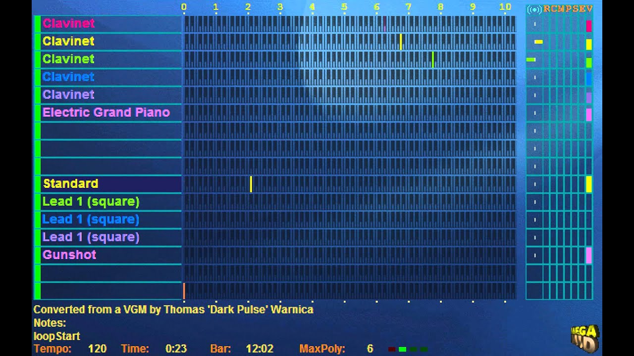 Sparkster (Sega Genesis) - Fight with King Gedol - vgm2mid + MegaMID