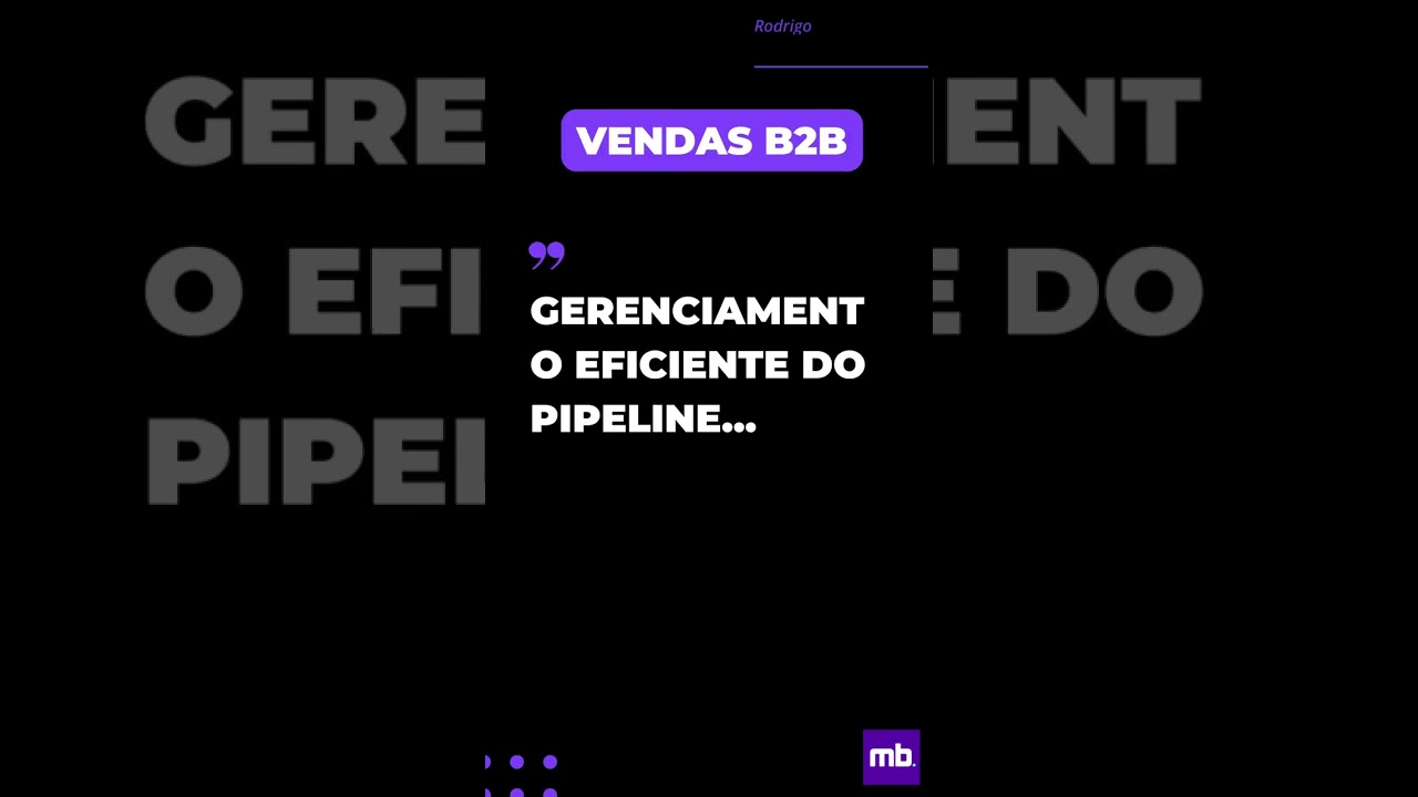 Gerenciamento Eficiente do Pipeline... #shorts #vendasb2b