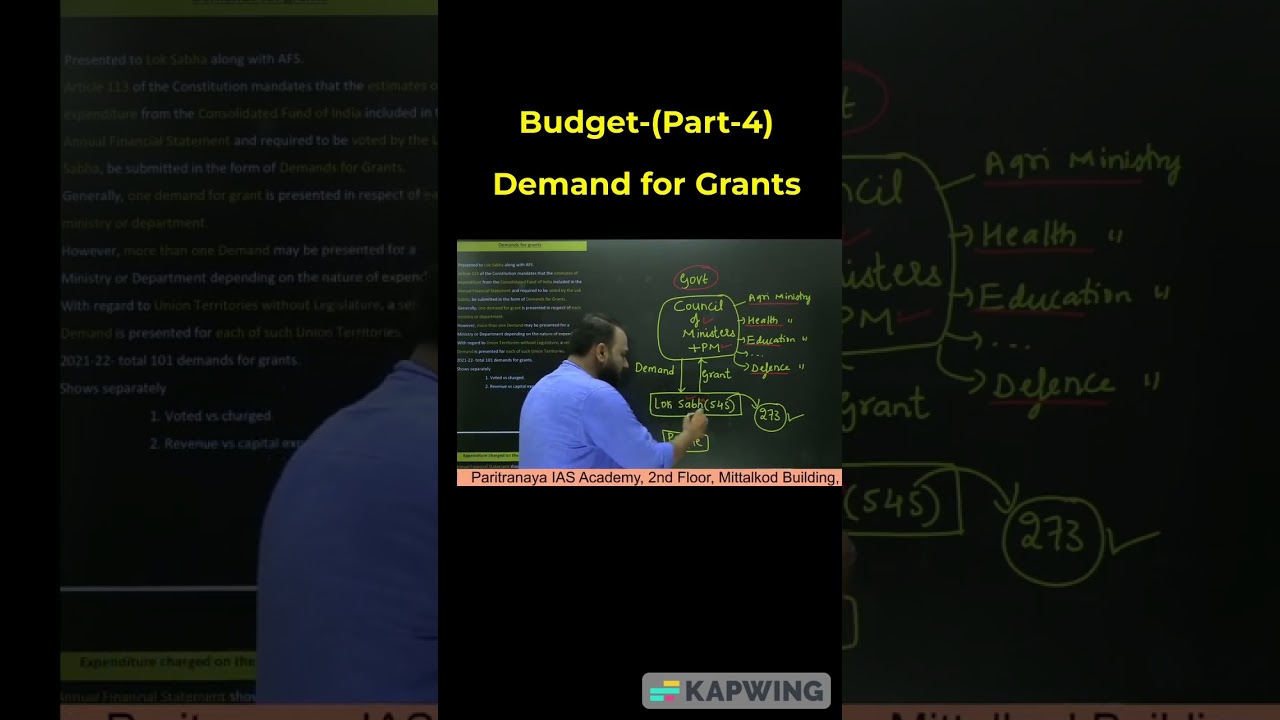 Demands for Grants | Union Budget | Economics | Paritranaya IAS Academy #iasexam #civilserviceexam