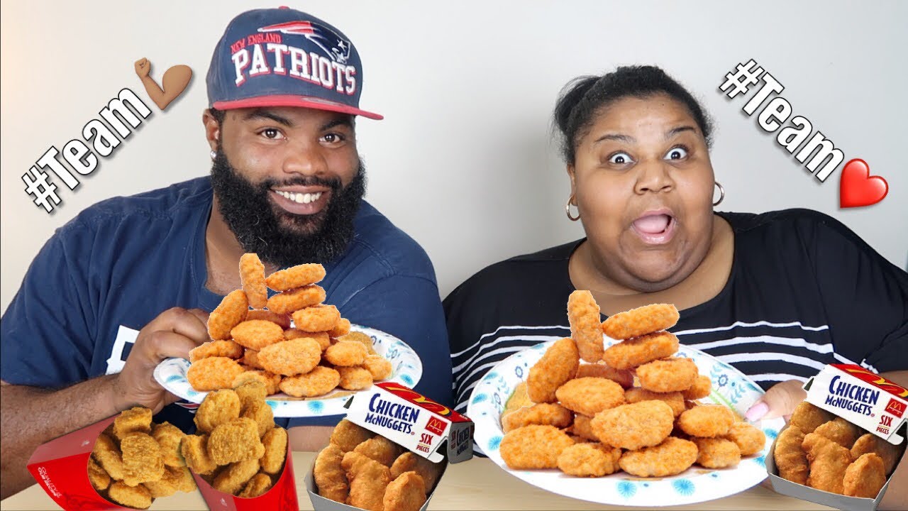 100 CHICKEN NUGGETS CHALLENGE! HUSBAND VS WIFE