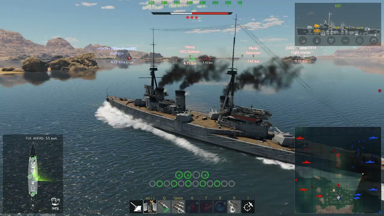 War Thunder; HMS Invincible; An awful Battlecruiser with weak guns and poor durability; Naval Arcade