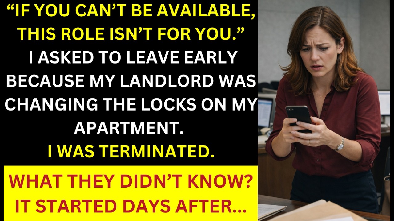 I Asked to Leave Early, My Landlord Was Changing the Locks — They Fired Me Instead, What Happened...