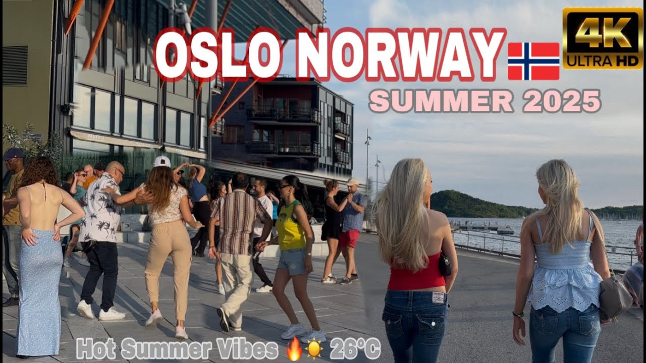 🇳🇴 Oslo Norway 4K walking beach tour 🇳🇴 Hot sunny summer 2025 in Norway, June