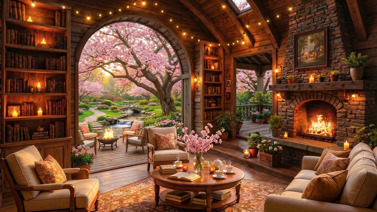 Smooth Jazz Instrumental Music for Good Mood 🌸 Spring Coffee Shop Ambience & Jazz Relaxing Music