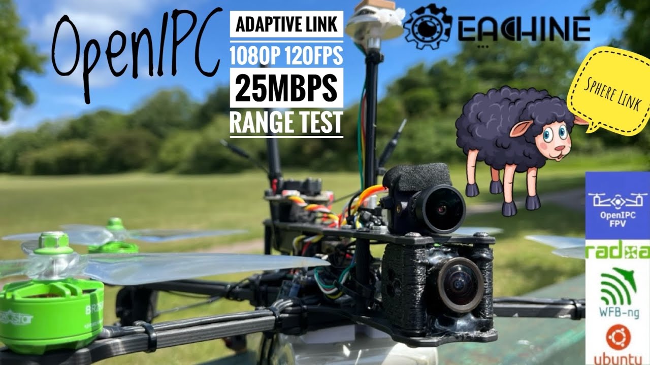 OpenIPC Eachine Sphere Link Range Test, 1080p 120fps, 25Mbps, Adaptive Link
