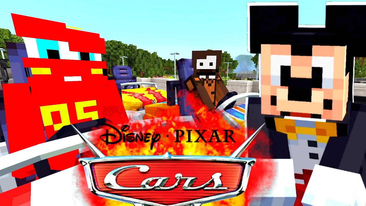Cars Lightning McQueen RACE! | Disney Minecraft | [5]