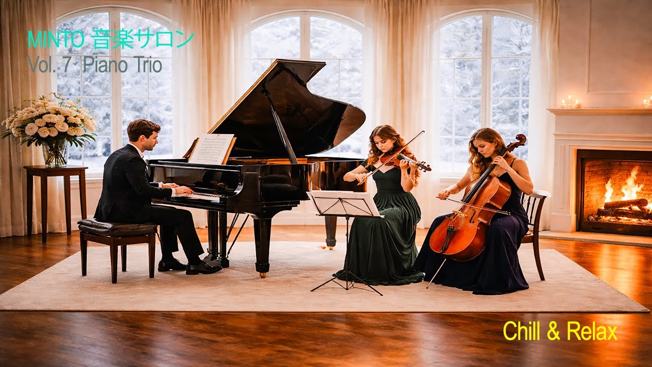 【playlistvol.7】Piano Trio 2　ピアノ三重奏【BGM】 【音楽メドレー】【カフェ、サロン音楽】 【室内楽】  【Chill&Relax】 2hr