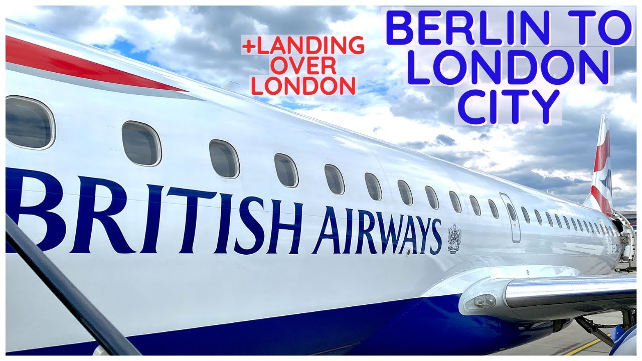 Impressive Landing over Central London | British Airways Embraer 190 | Berlin to London City