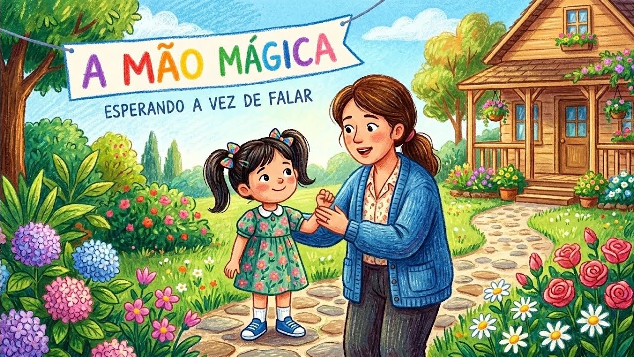 O Segredo da Mao Magica: A Menina que Falava Junto (Historia sobre Nao Interromper)