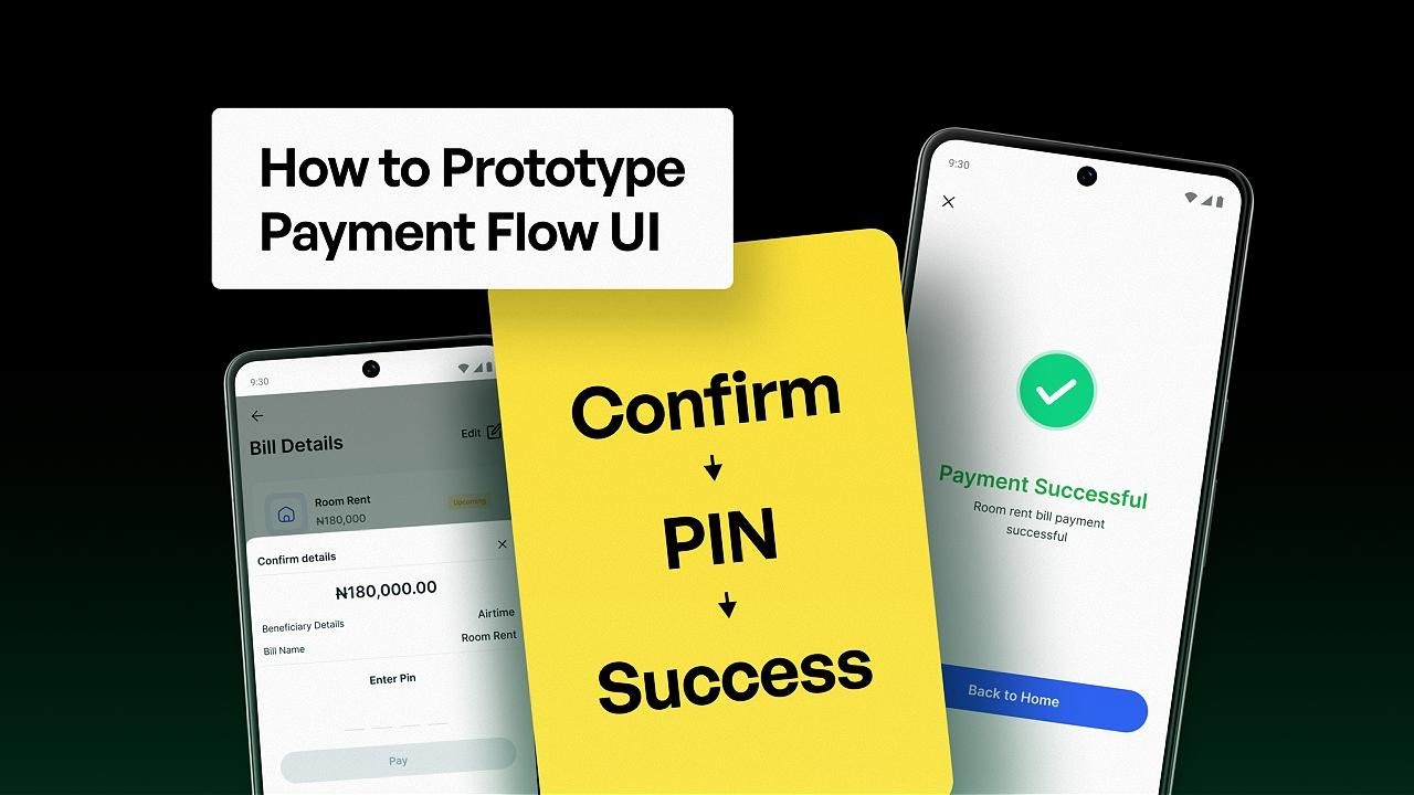 Modern Payment Flow UI Prototype in Figma | Step-by-Step Tutorial
