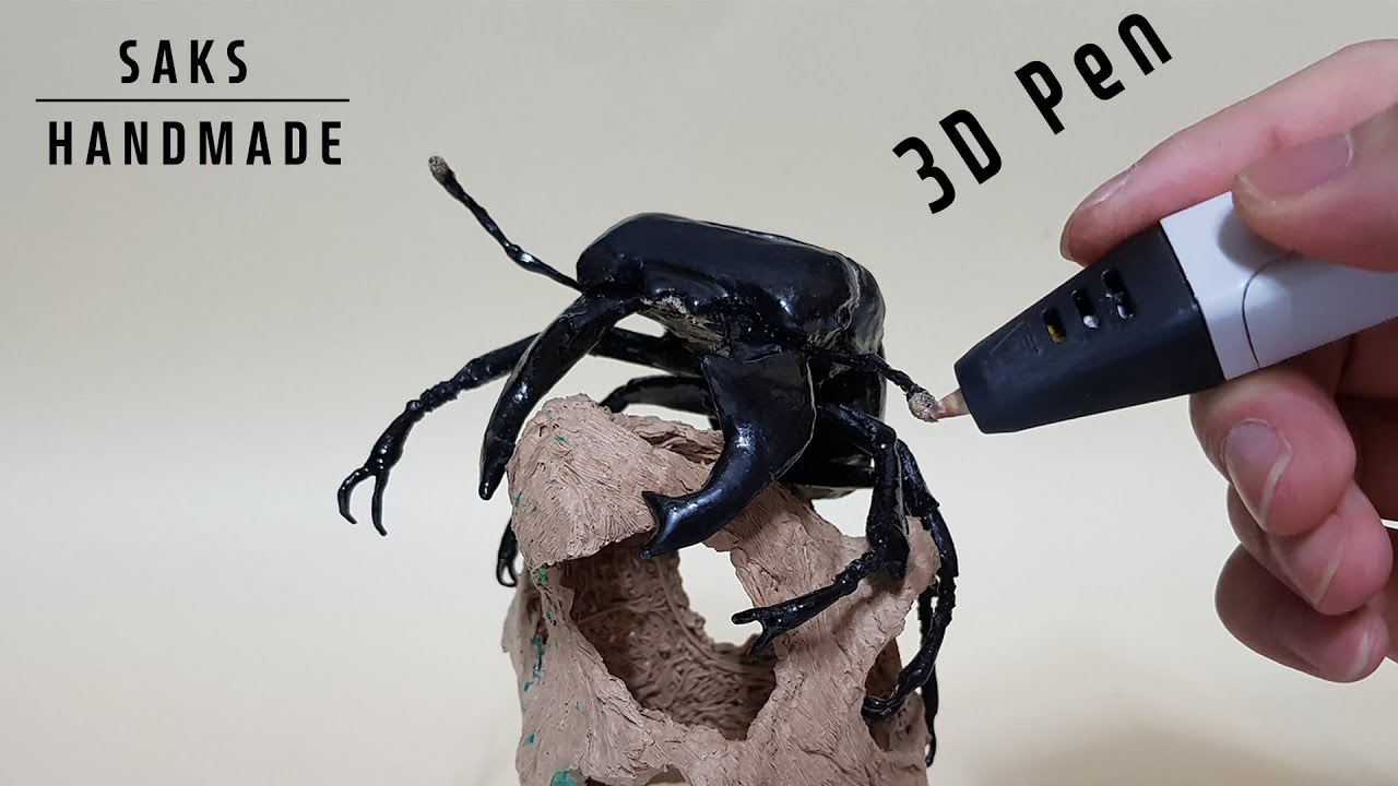 3D Pen ｜ 초대형 사슴벌레를 만들어 봤습니다. Making stag beetle with 3d pen