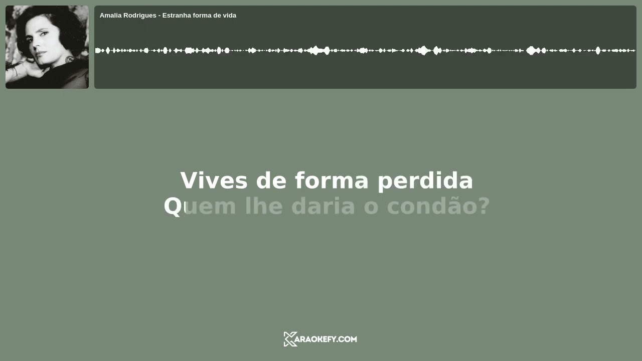 Amalia Rodrigues   Estranha forma de vida   Karaoke 720p Watermark