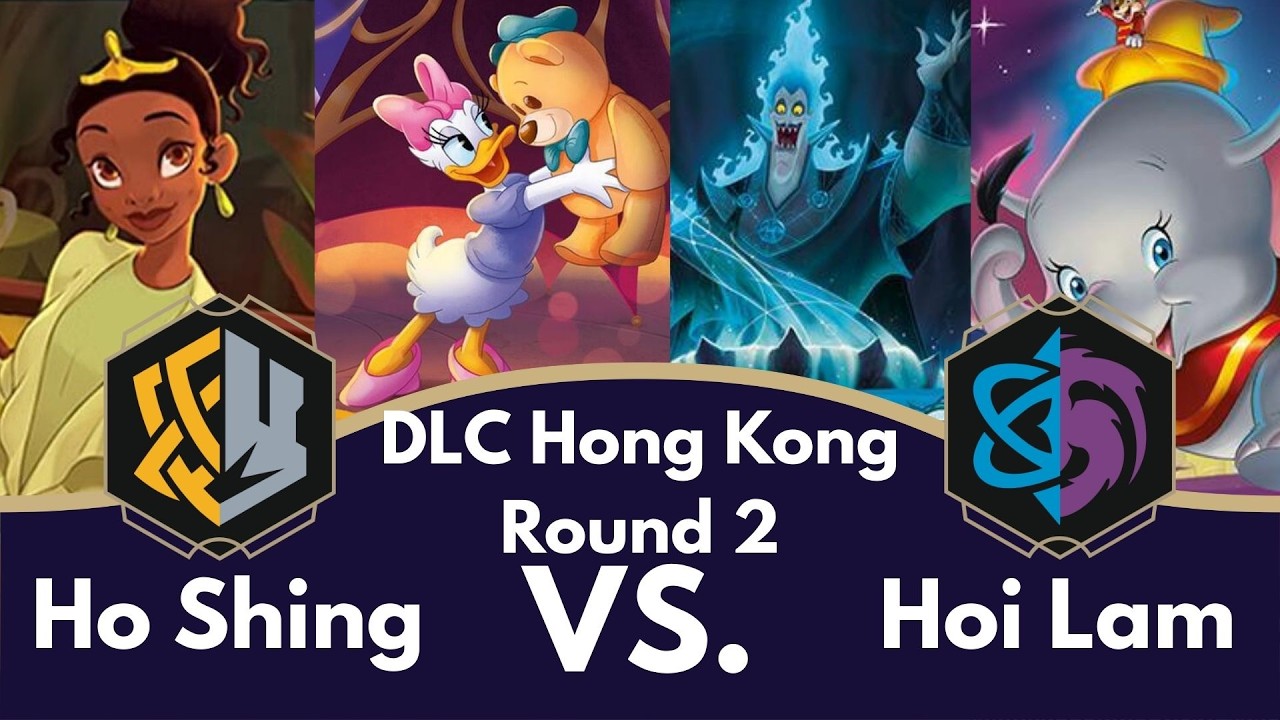 Disney Lorcana DLC Hong Kong Round 2 Gameplay | Blurple vs Amber Steel