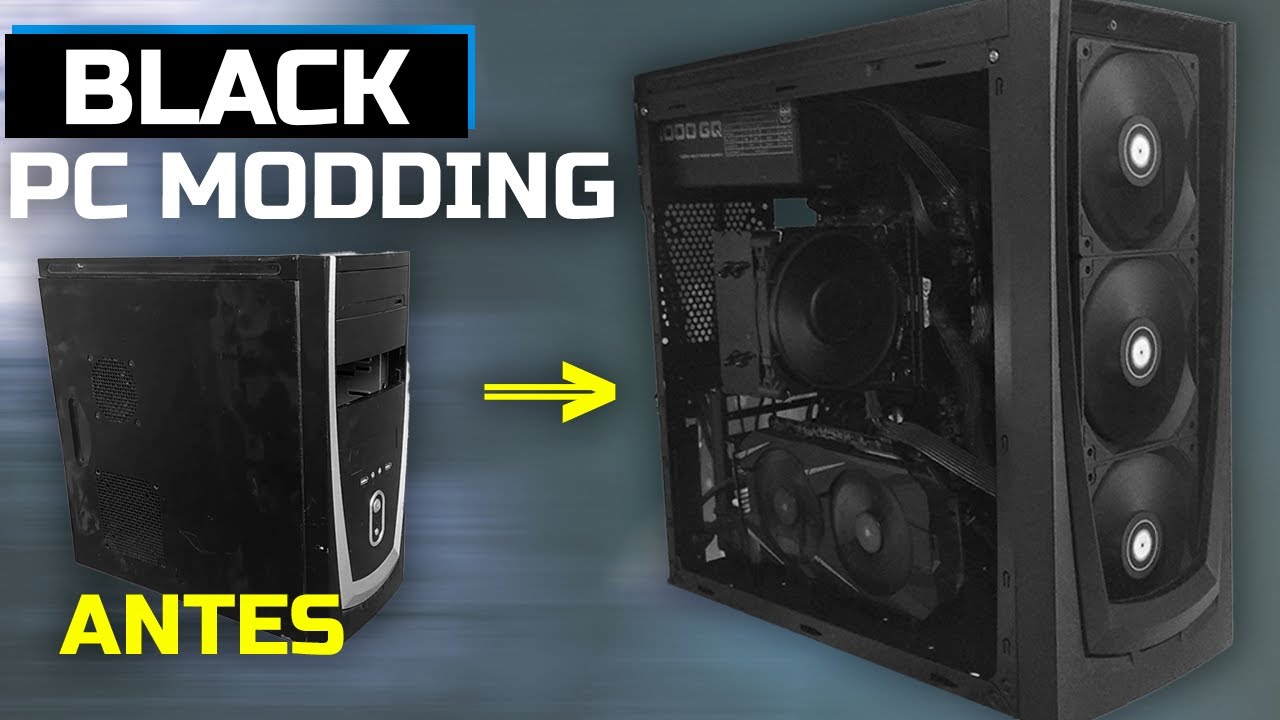 ✅PC MODD | BLACK | transformo un viejo case en toda una obra de arte |😎 NO RGB | FASE 01