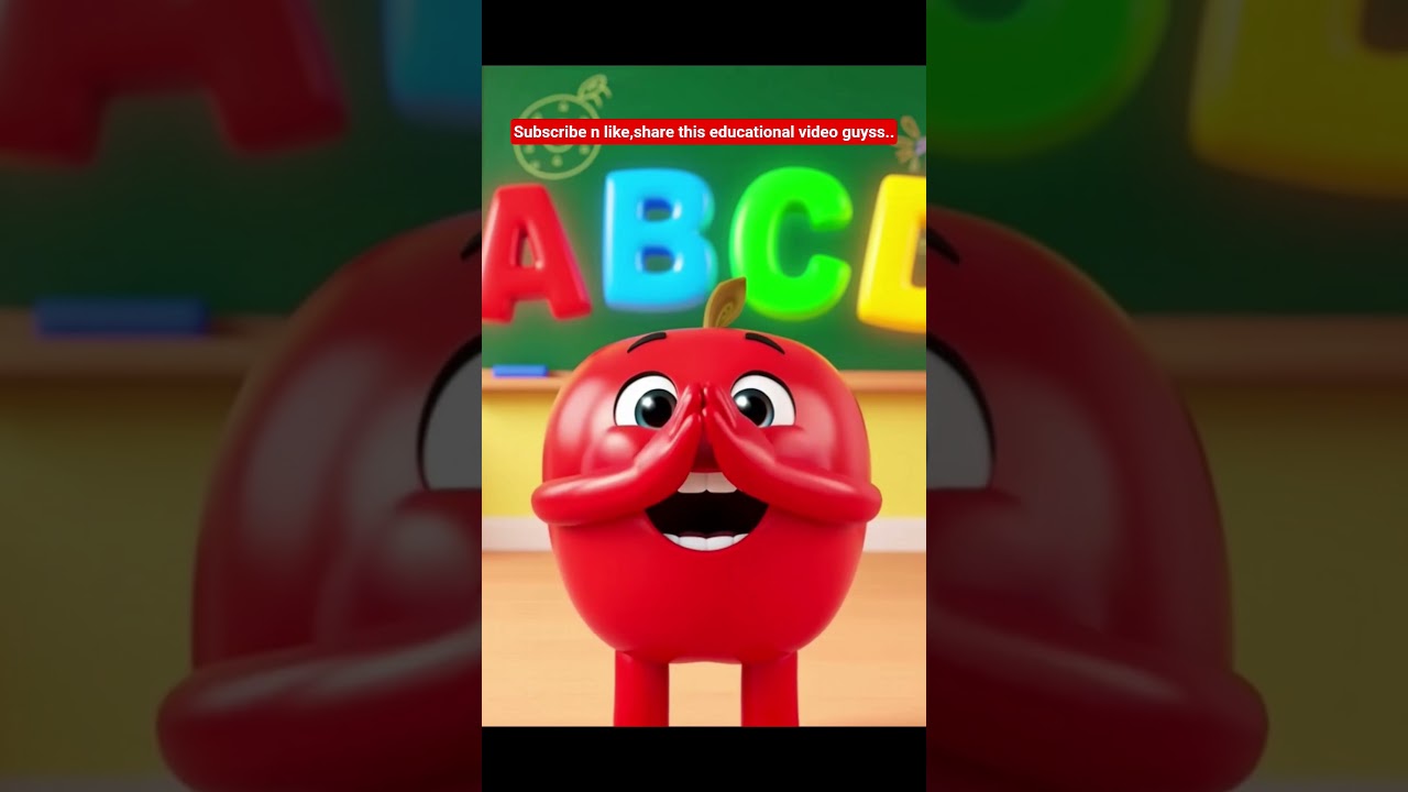 A for Apple 🍎 | बच्चों की ABCD पढ़ाई मज़ेदार अंदाज़ में