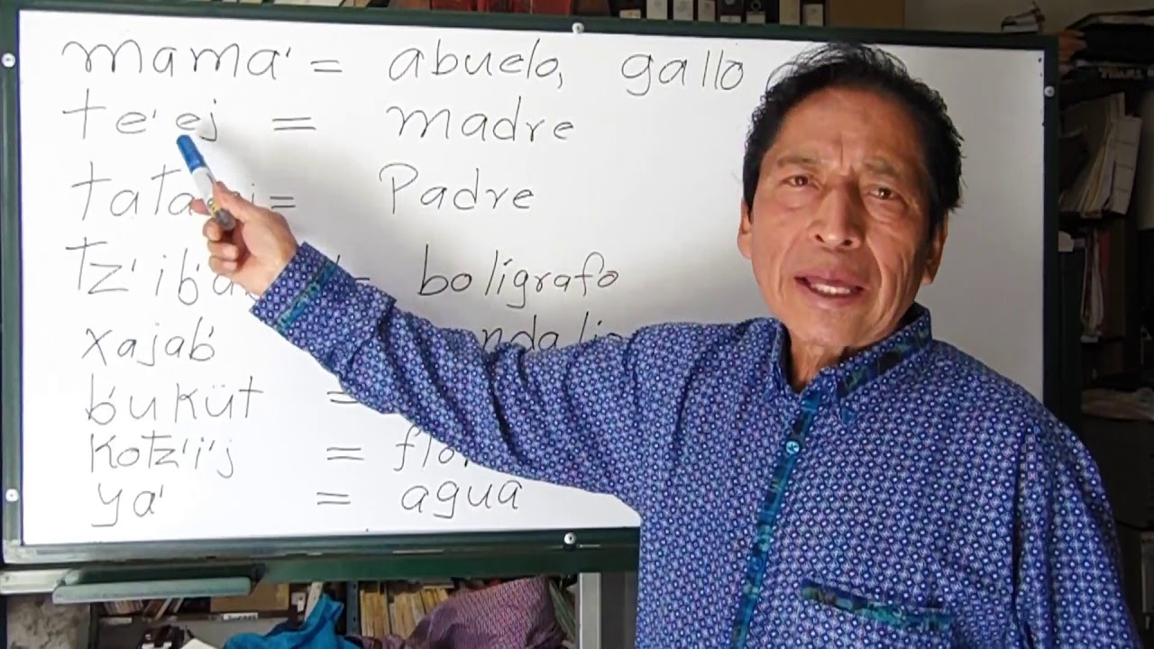 Vocabulario en Kaqchikel usando las vocales