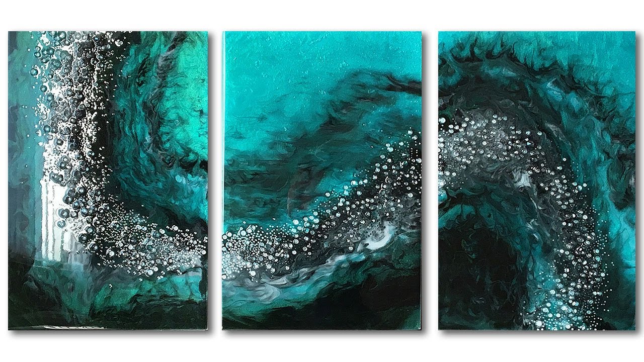 Resin Triptych - Creating flow across 3 panels