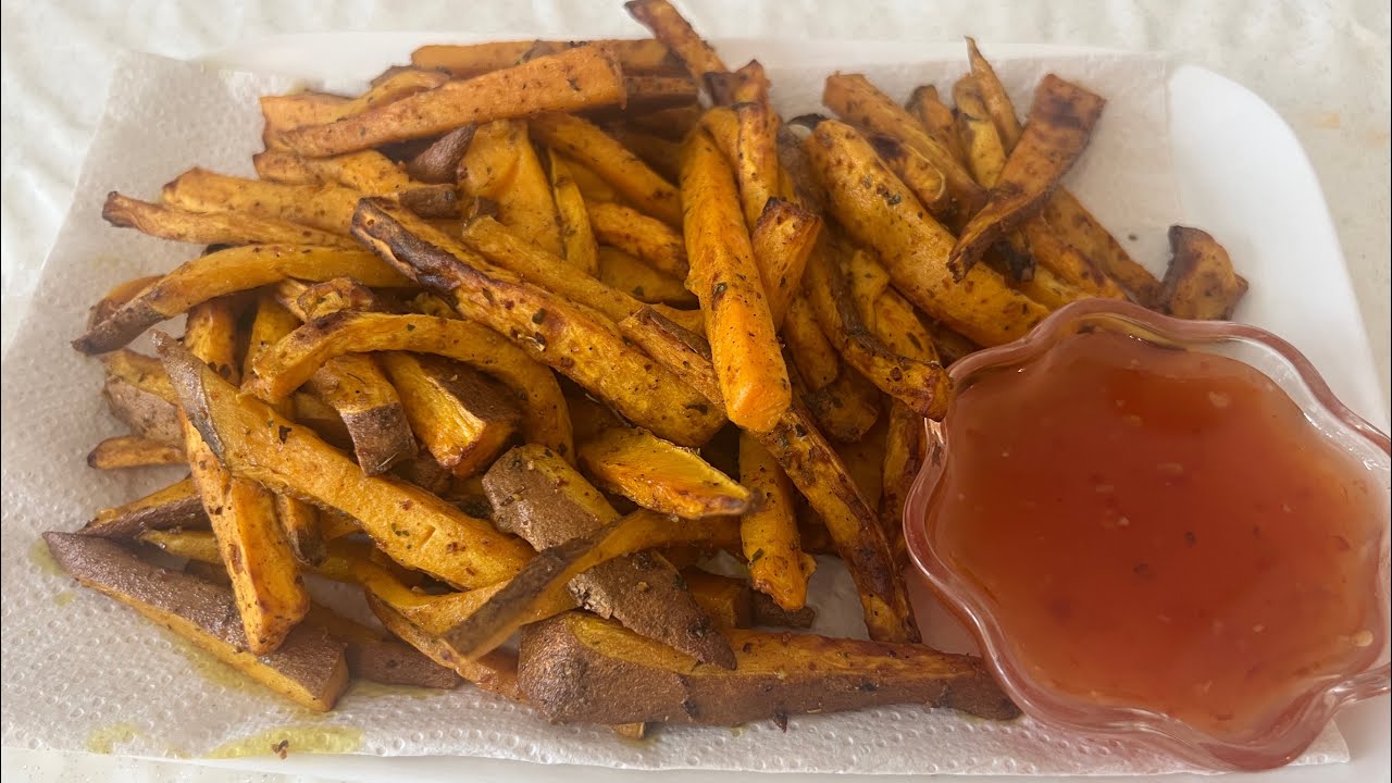 FRITES DE PATATE DOUCE AU AIR FRYER | #food #cooking #beautiful