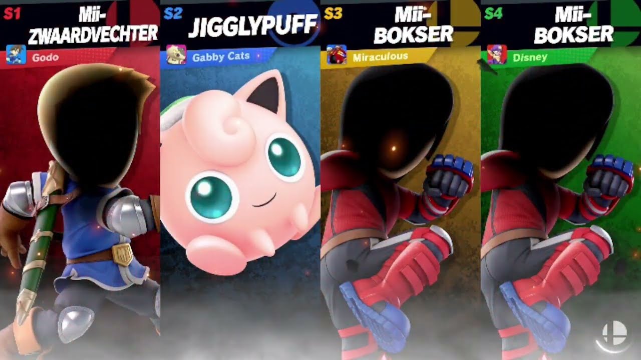 Dutch SSBU (Godo) Agustin vs (Gabby Cats) Jigglypuff vs (Miraculous) Zoe Lee vs (Disney) Gaston